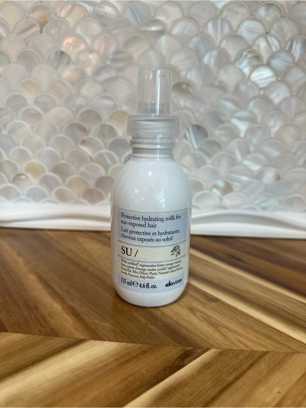 Davines SU Protective Hydrating Milk — White Bottle with Clear Cap